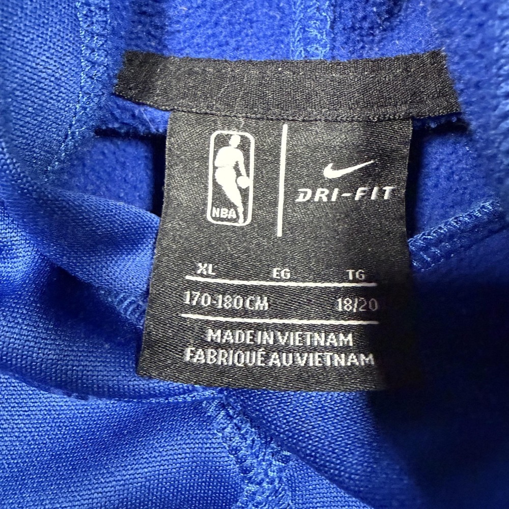 Golden State Warriors Hoodie Boys XL Blue NBA Basketball Nike Dri Fit Pullover - Picture 5 of 13